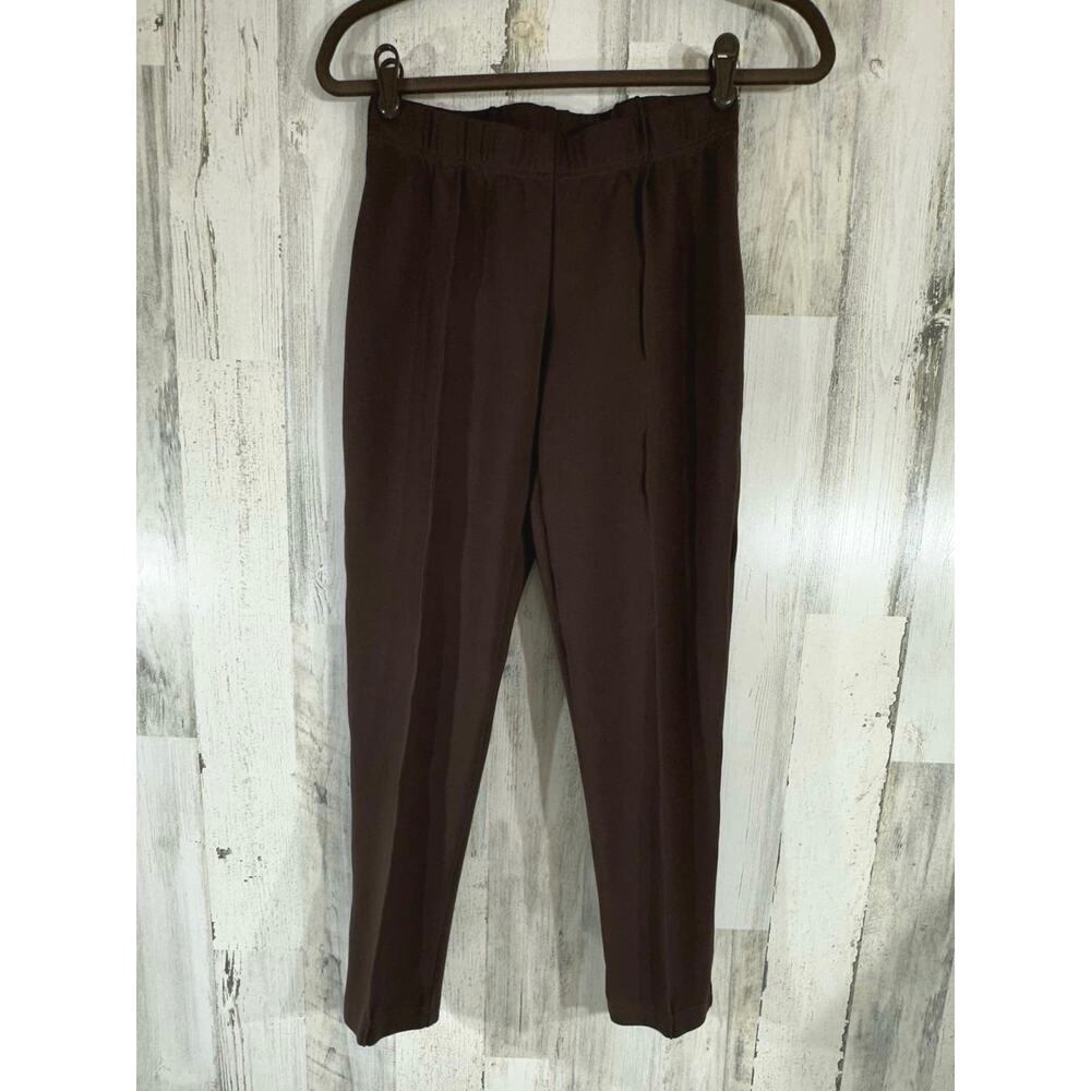 Lilly Pulitzer Ponte Knit Ankle‎ Pants Medium (XS) Front Seam Brown Stretchy